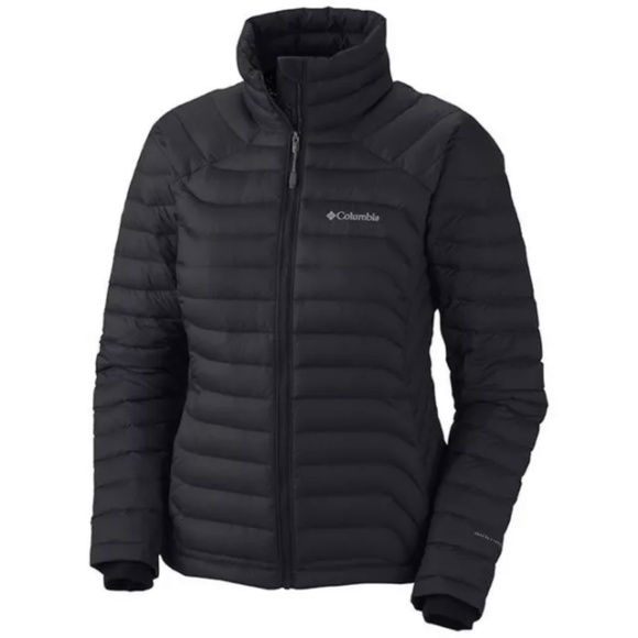 Columbia Jackets & Blazers - Columbia Powerfly Black 800-fill Down Microbaffle Puffer Jacket - M/8-10